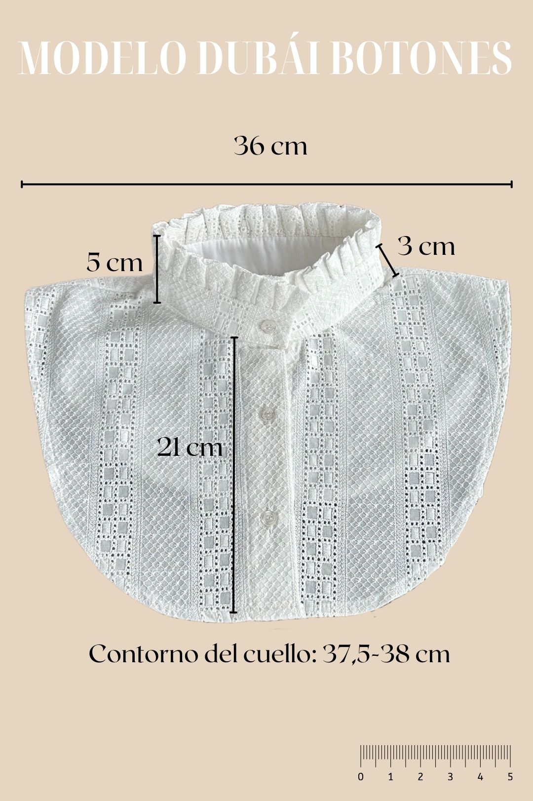 Dubai Botones Blanco