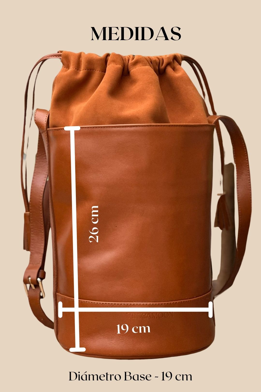Bolso Cubo Piel Negro