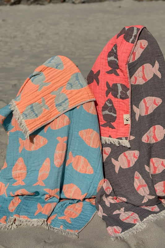 PACK Reversible "FISH" FLÚOR - 100x200cm