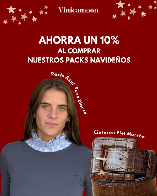 Pack Cuello Paris & Cinturón Marrón