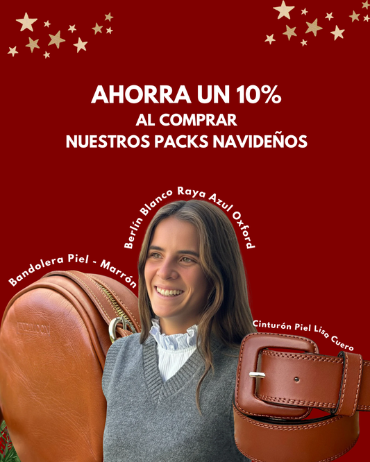 Pack Cuello Berlin & Bolso Bandolera & Cinturón Piel