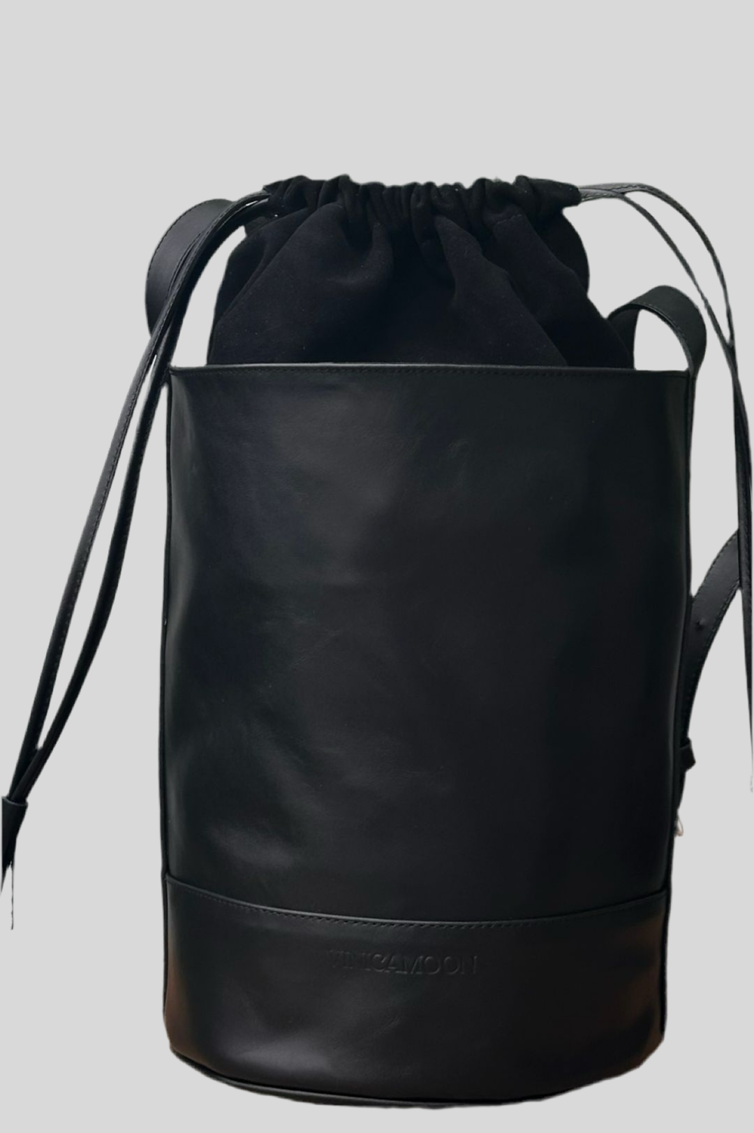 Bolso Cubo Piel Negro